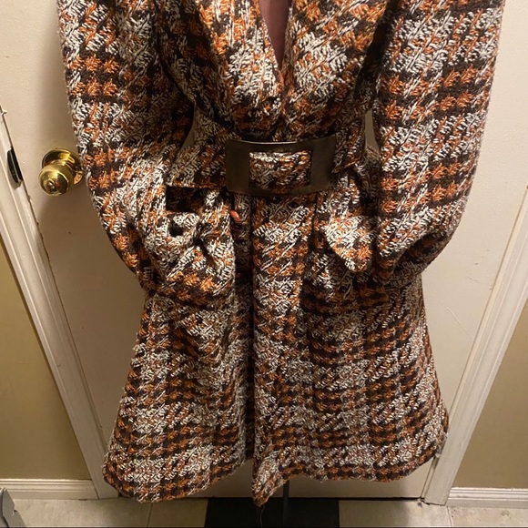 Vintage Med/Large Union Label  Tweed Trench style - Picture 13 of 16